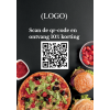 Werbeflyer A5 mit Logo, QR-Code für Rabatt, Pizza und Burger.
Ideal für die Erstellung von Flyern für Werbezwecke.